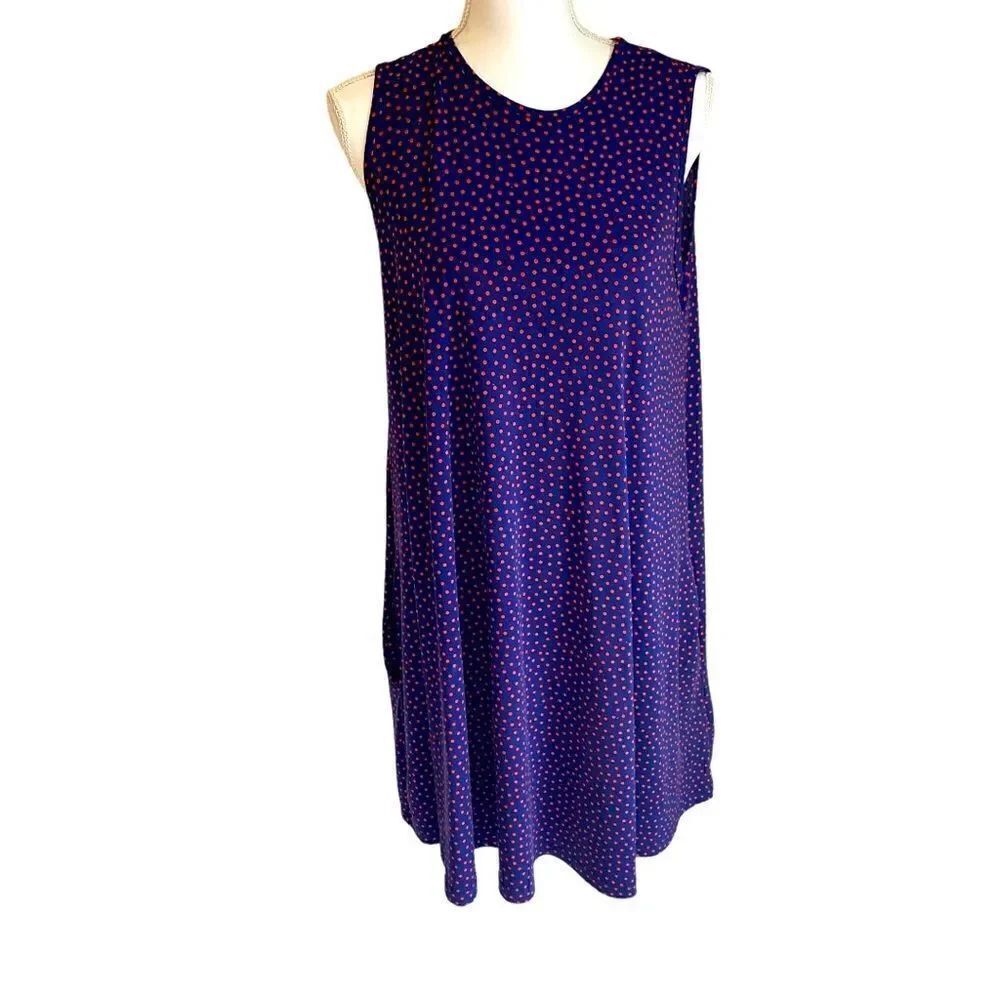 Nicole Miller New York Sleeveless Dress Polka Dots Size Medium
